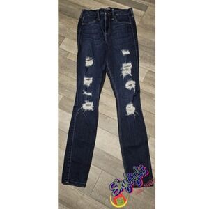Hollister Women's Blue Curvy High Rise Jegging Denim Jeans Juniors Size 3R 26x29